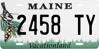 ME license plate 2458TY