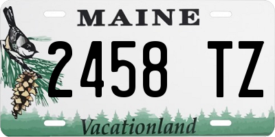 ME license plate 2458TZ