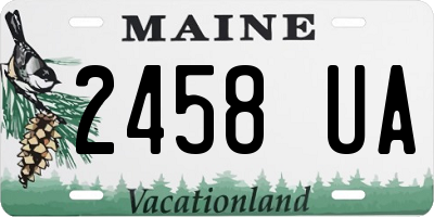 ME license plate 2458UA