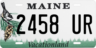 ME license plate 2458UR