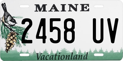 ME license plate 2458UV