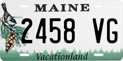 ME license plate 2458VG
