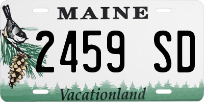 ME license plate 2459SD