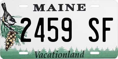 ME license plate 2459SF