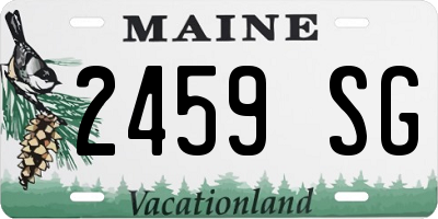 ME license plate 2459SG