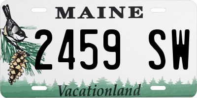 ME license plate 2459SW