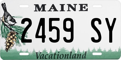 ME license plate 2459SY