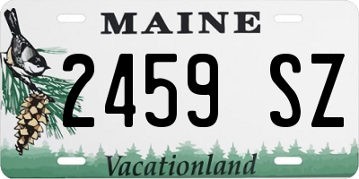 ME license plate 2459SZ