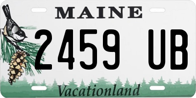 ME license plate 2459UB