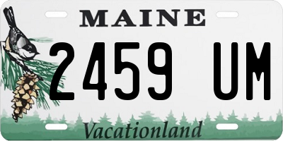 ME license plate 2459UM