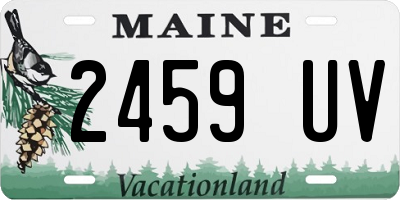 ME license plate 2459UV