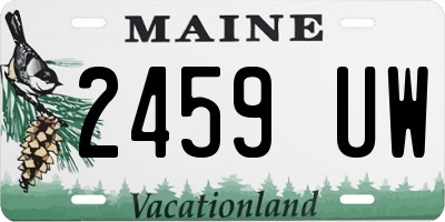 ME license plate 2459UW