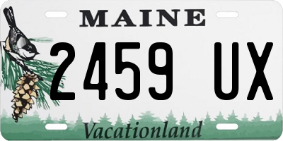 ME license plate 2459UX