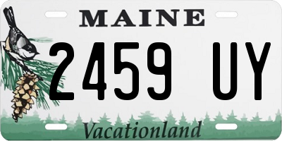 ME license plate 2459UY