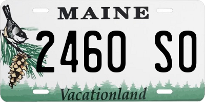 ME license plate 2460SO