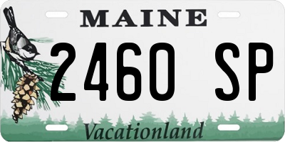 ME license plate 2460SP