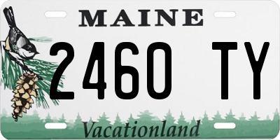 ME license plate 2460TY