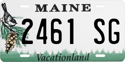 ME license plate 2461SG