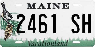 ME license plate 2461SH
