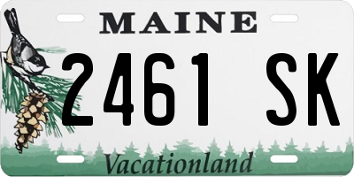 ME license plate 2461SK