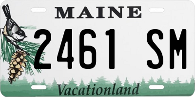 ME license plate 2461SM