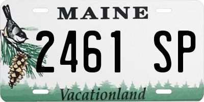ME license plate 2461SP
