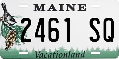 ME license plate 2461SQ