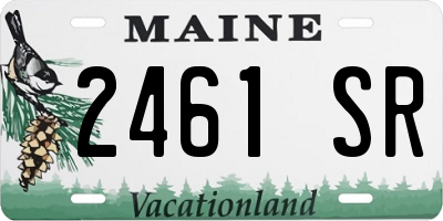 ME license plate 2461SR