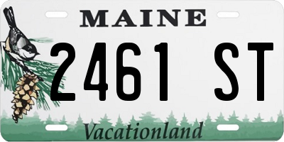 ME license plate 2461ST