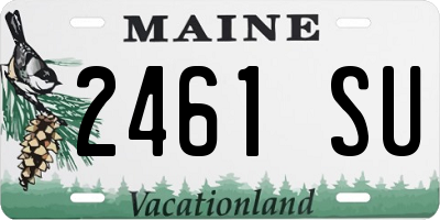 ME license plate 2461SU
