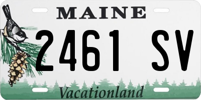 ME license plate 2461SV