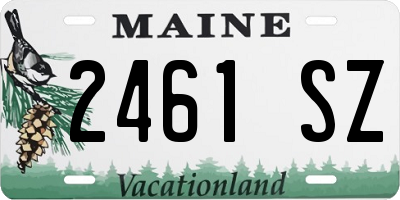 ME license plate 2461SZ