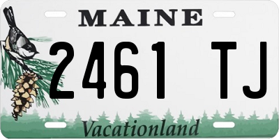 ME license plate 2461TJ