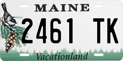 ME license plate 2461TK