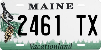 ME license plate 2461TX