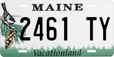 ME license plate 2461TY