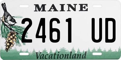 ME license plate 2461UD