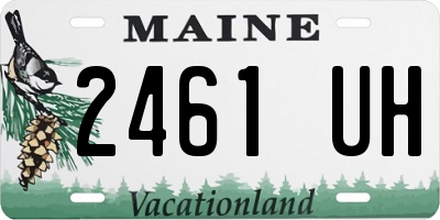 ME license plate 2461UH