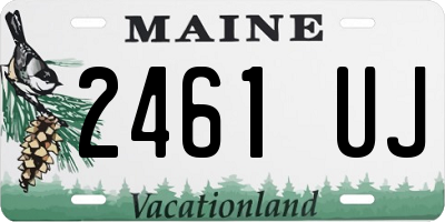 ME license plate 2461UJ