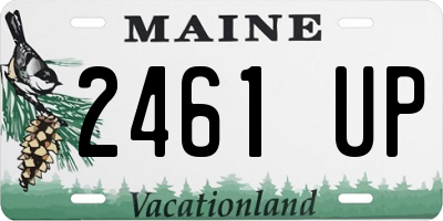 ME license plate 2461UP