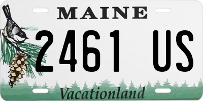 ME license plate 2461US