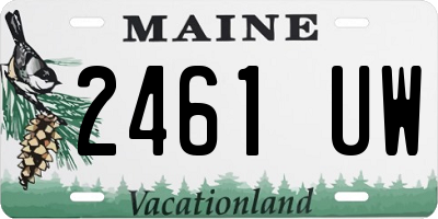 ME license plate 2461UW