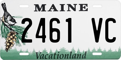 ME license plate 2461VC