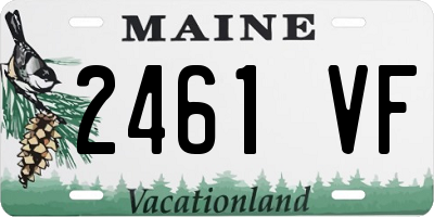 ME license plate 2461VF