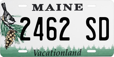 ME license plate 2462SD