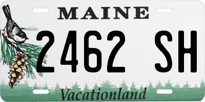 ME license plate 2462SH