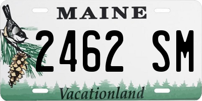 ME license plate 2462SM