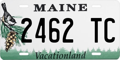 ME license plate 2462TC