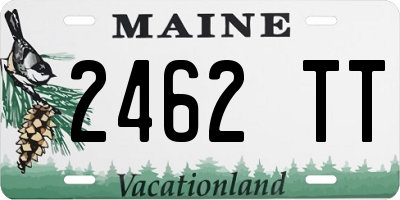 ME license plate 2462TT