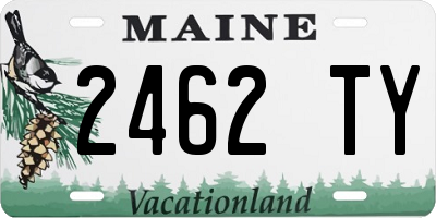 ME license plate 2462TY